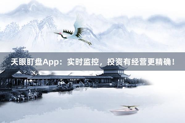 天眼盯盘App：实时监控，投资有经营更精确！